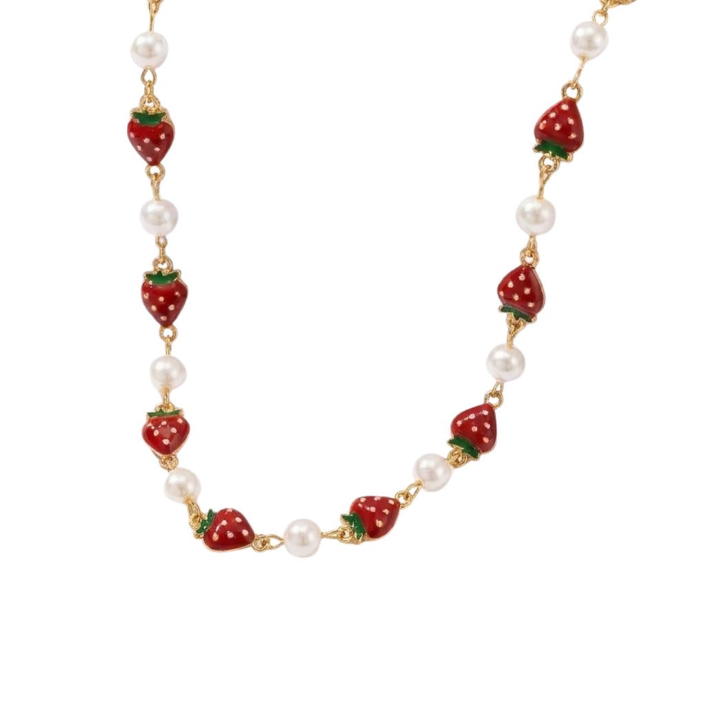 Cherry Heart Charm Necklace
