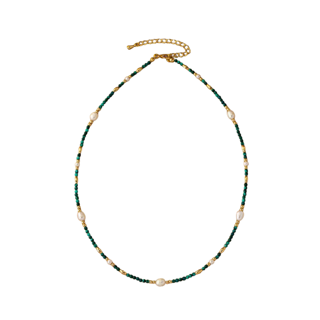 Natural Stone Beaded Necklace Jewelry