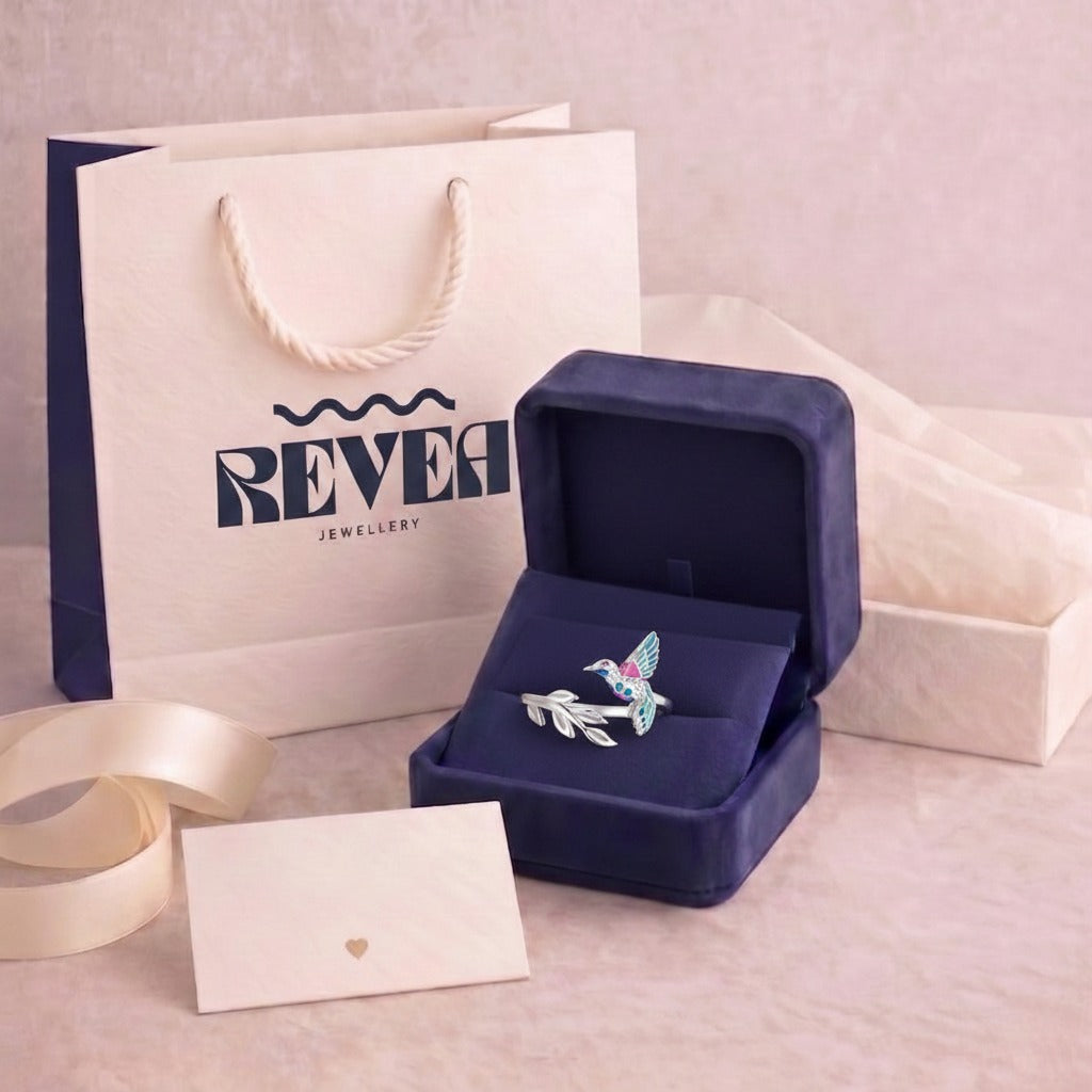 925 Sterling Silver Kingfisher Bird Ring