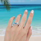 925 Sterling Silver Mermaid Tail Enamel Ring