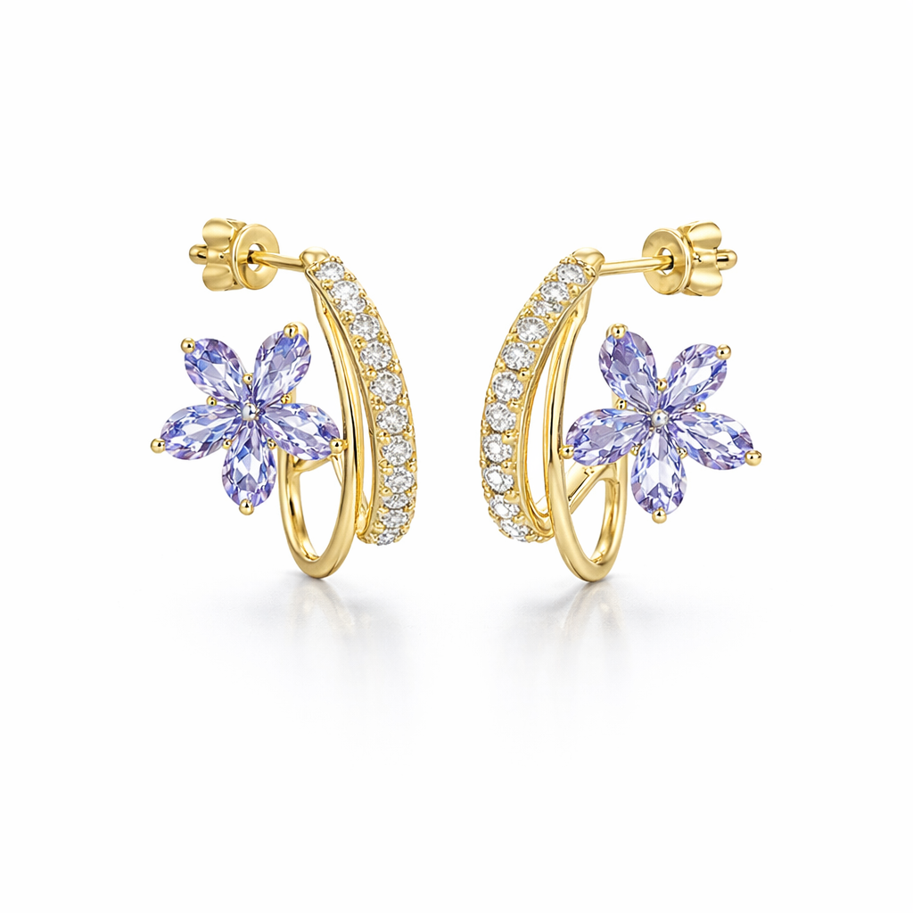 Amethyst Bloom Earrings