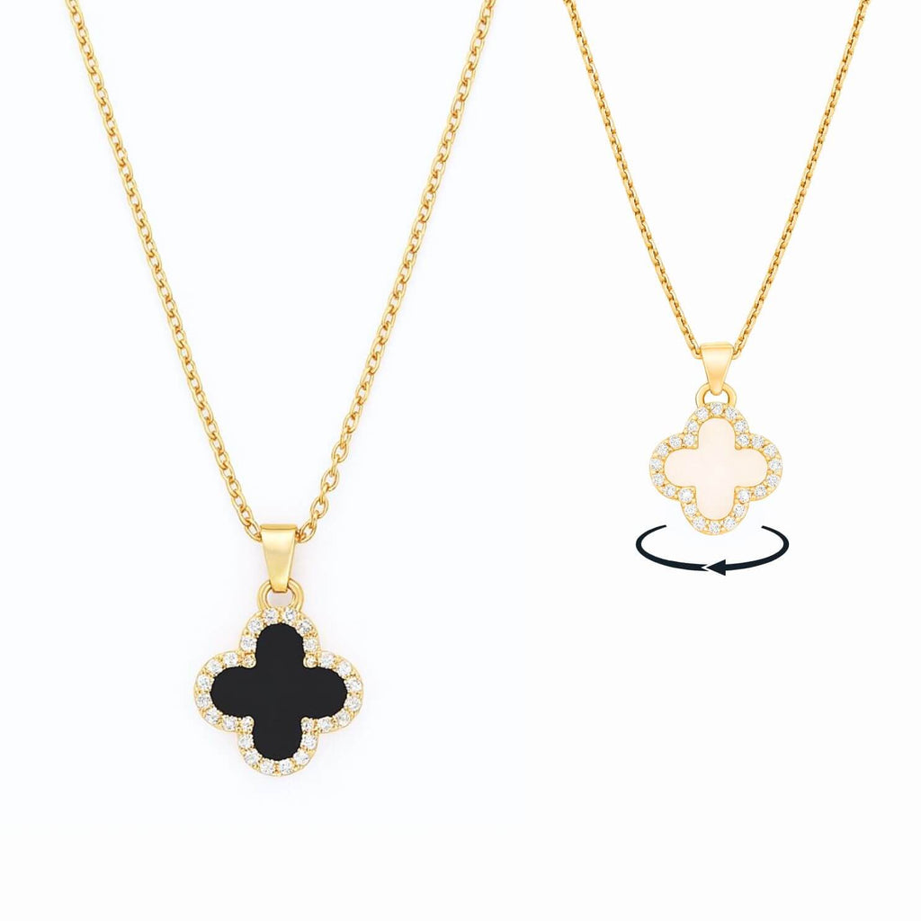 Midnight Clover Necklace