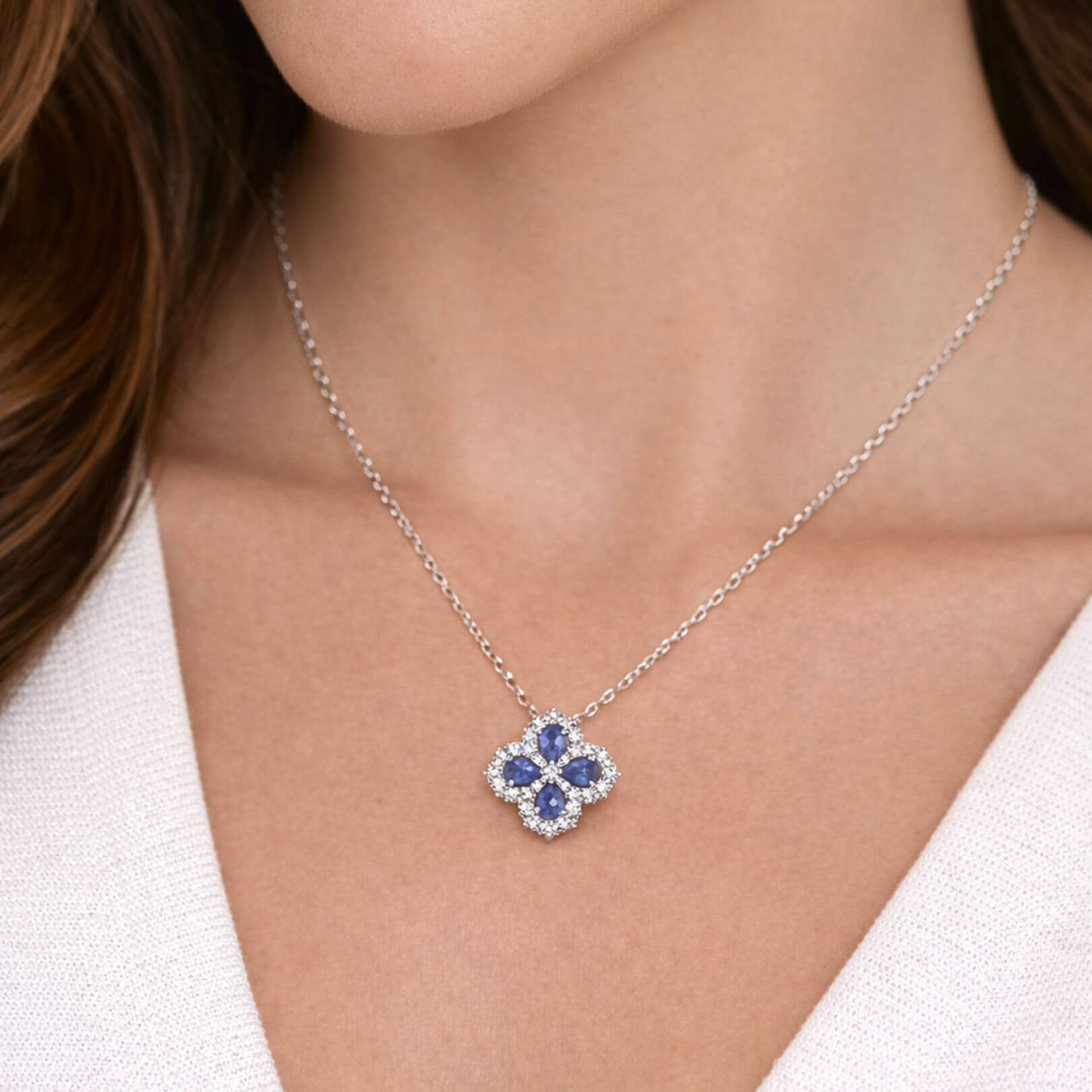 Azure Bloom Necklace