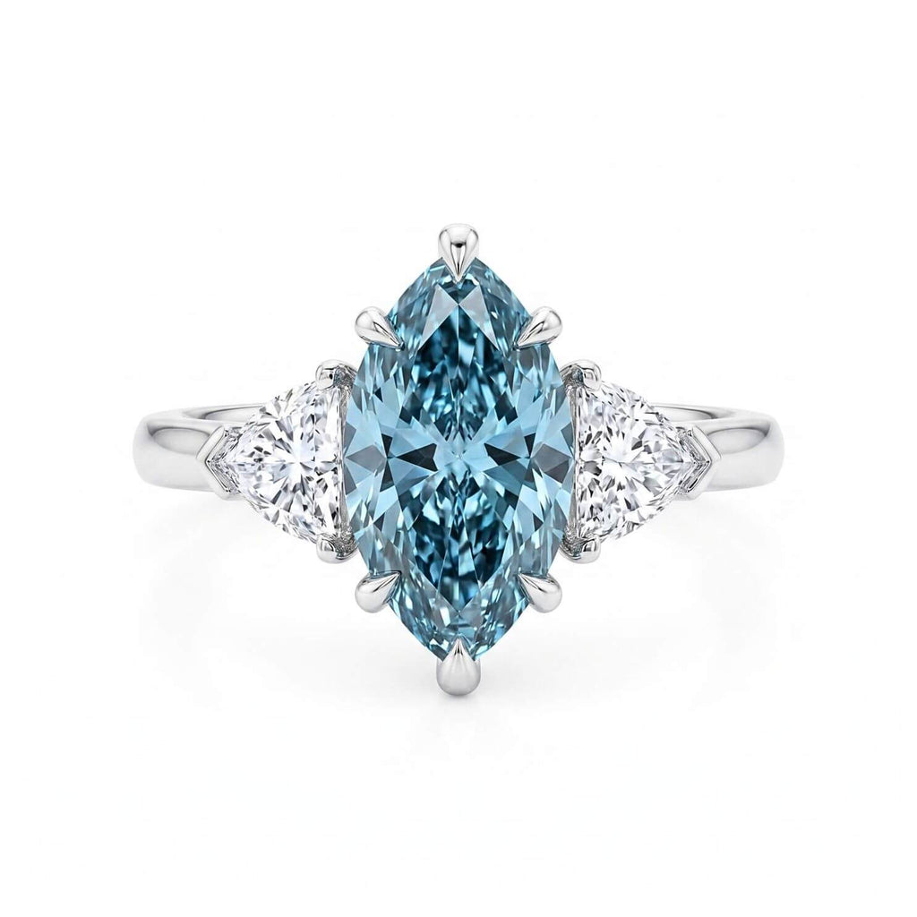 Blue Crushed Ice Cut Ring