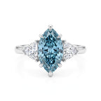 Blue Crushed Ice Cut Ring