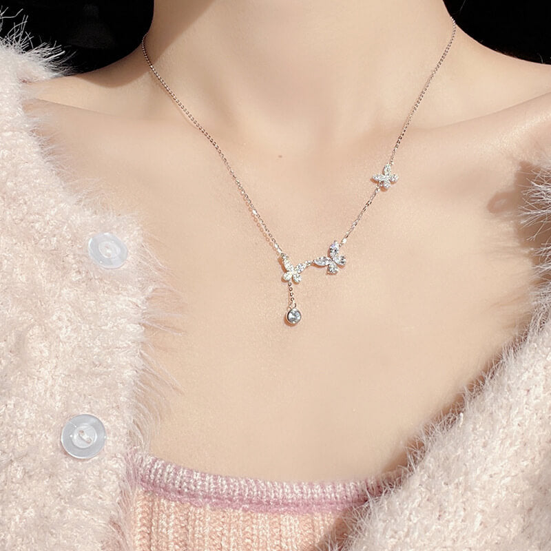 Butterfly Drop Necklace