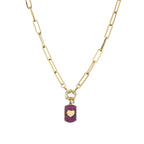 Zircon Heart Pendant Necklace