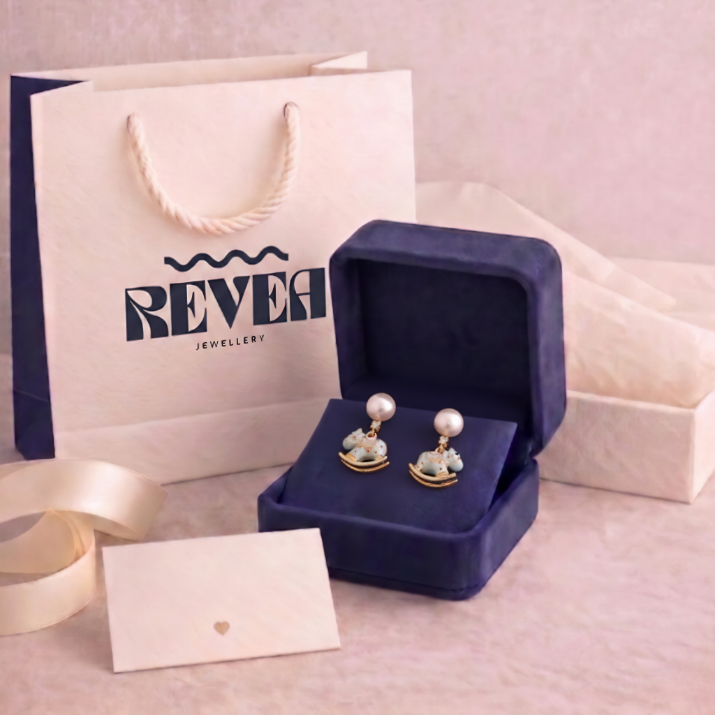 Rocking Horse Pearl Stud Earrings
