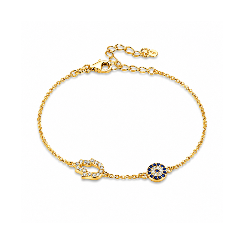 Evil Eye Hamsa Hand Bracelet