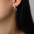 Diamond Studded Round Earrings