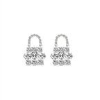 Omnia Aila White Lock 925 Silver Earrings