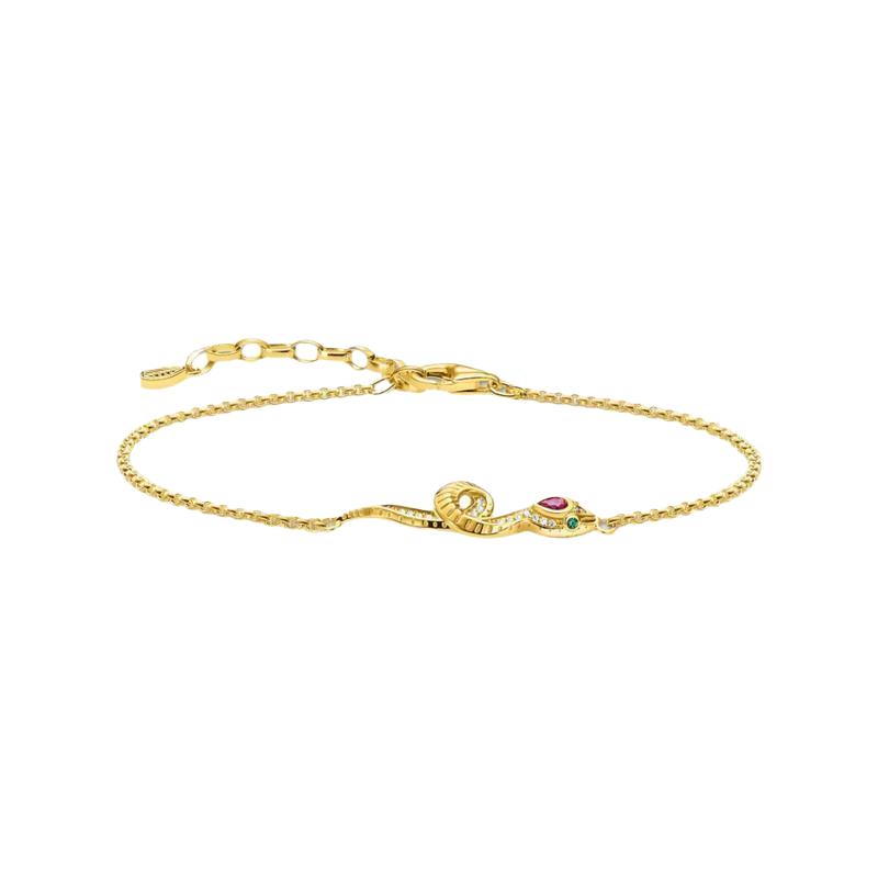 Mystic Animals Gold-Plated Snake Bracelet