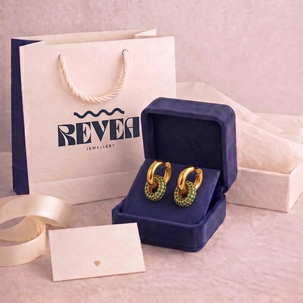 Diamond Studded Round Earrings
